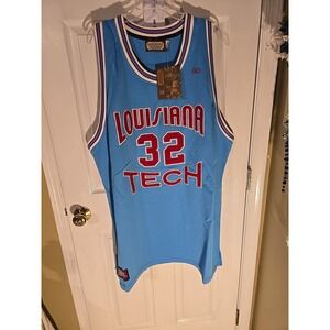 Hardwood Legend Louisiana Tech Bulldogs KARL MALONE 32 Throwback Jersey Mens 4XL